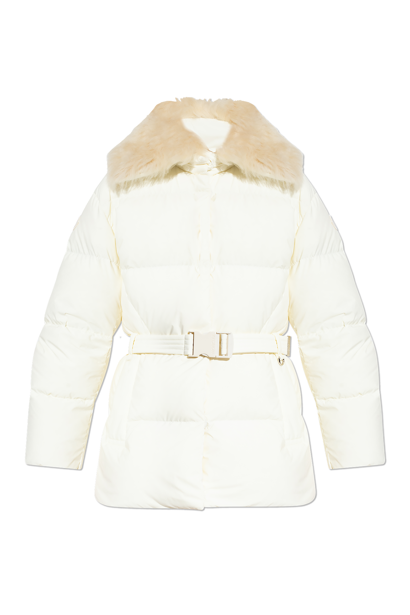 Cream Macareux down jacket Moncler Vitkac France